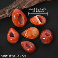 Vente en gros de cristaux d'oeufs de cornaline en géode d'agate rouge naturelle de haute qualité