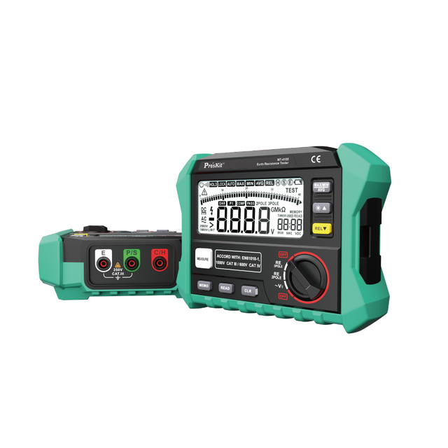 Pro'skit MT-4105-C Earth Resistance Tester for Electrical Engineering Grounding Systems Mobile Communication Base Stations Asia