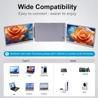 Moniteur portable de 14 pouces, double écran pour PC/téléphone/PS4/PS5/Switch1/Switch2/ 16:10 IPS FHD 60Hz
