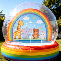 Ornement décoratif imprimé en couleur pour les fêtes de Noël, Halloween, les rassemblements en plein air, globe de neige gonflable en PVC