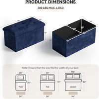 Coton-lin stockage grande capacité pliable moderne repose-pieds fin lit gain de place chambre entrée salon banc tabouret pouf