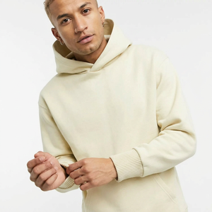 Sweat à capuche oversize pour adultes, nouveau design, manches longues, 100% coton, tissu de qualité, pour la salle de sport, mode masculine, vente en gros - Product Image 1