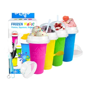  Slushy cup Slushie Squeeze Cup, No Freezing Liquid Quick Frozen  Magic Slush Squeeze Cup, Suitable for Family Kids To Make Smoothies and  Homemade Milkshakes Orange ONE SIZE: Home & Kitchen