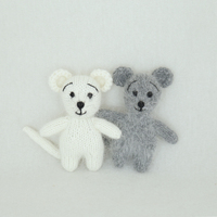 Moelleux tricoté lapin nouveau-né bébé photographie jouet accessoires Crochet ours Lion cher bonhomme de neige Amigurumi Animal poupée photographe aide
