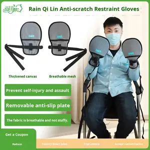 Gants de contention Yuqilin pour patients atteints de dépression maniaco-dépressive, personnes âgées, prévention des auto-blessures, gants anti-griffures fabriqués en Chine - Product Image 4