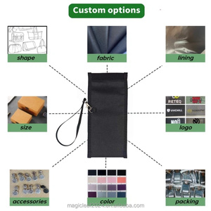 Vente directe d'usine, <span class=keywords><strong>pochette</strong></span> pour smartphone pliable confortable de grande capacité, en matériau PU noir, <span class=keywords><strong>anti</strong></span>-piratage, protection EMF - Product Image 5
