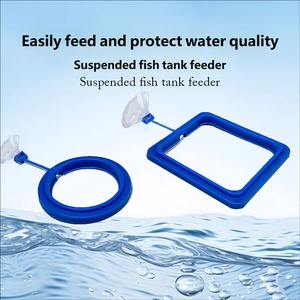 Alimentador de Peces para Acuario Confiable con Ventosas, Estructura Flotante, Apto para Peces Pequeños y Camarones de Agua Salada - Product Image 1