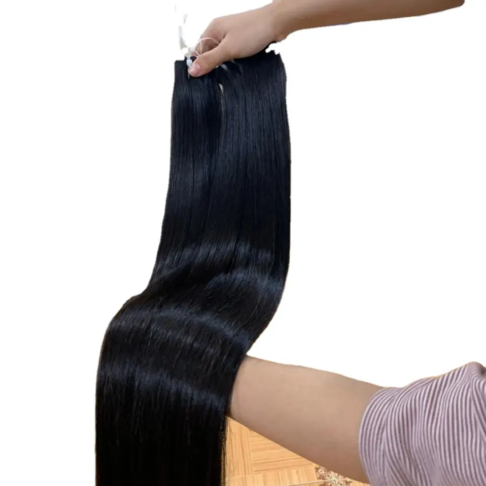 Paquete de cabello humano virgen sin tratamiento, cutícula sin procesar, hilo de cabello Alineación