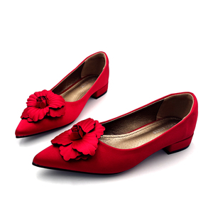 Scarpe da Donna Rosse di Alta Qualità, Sandali Estivi Morbidi con Tacco Basso per Matrimoni, Logo Personalizzabile, Prodotti in Cina - Product Image 2