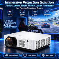 Solution de projection immersive, projecteur laser à courte focale de 7500 lumens pour salle de simulateur de course