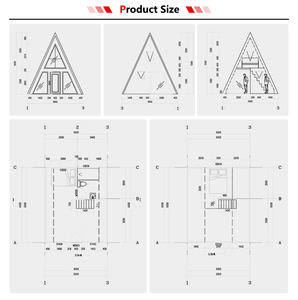 Trung Quốc prefab hiện đại <span class=keywords><strong>Tiny</strong></span> một khung nhà sang trọng đúc sẵn tam giác nghỉ mát khách sạn biệt thự tam giác nhà để bán - Product Image 5