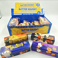 Balle anti-stress Halloween en PU ultra-douce à rebond lent, texture humide, unisexe, cadeau de fête, nouveauté, vente en gros