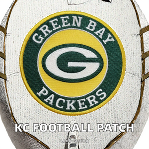 カスタムロゴKansas City Football Vintage刺繍入りアイアンオンパッチ帽子 & ジャージー用 - Product Image 2
