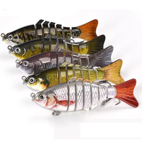 Leurre Artificiel Rigide Multi-Segmenté LOVITA Factory 7 10cm en ABS, Simulation de Poisson d'Eau Douce Bionique, Sans Hameçons