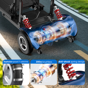 Aircraft-Approved Four-Wheel Waterproof Travel Foldable Lightweight Mobility Scooter 16.8Kg Magnesium Ultra <b>Light</b> 25-30km Range - Product Image 4
