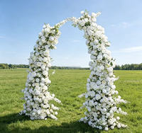 Arche de fleurs artificielles pour mariage, arrangement de fond avec fleurs en soie et support pour décoration de mariage, arche de fleurs artificielles