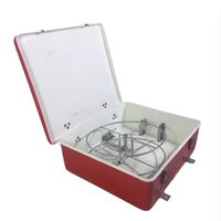 Boîte de rangement pour tuyau d'incendie en fibre de verre rouge et blanc, étanche, produit de sécurité incendie, fourni par l'usine