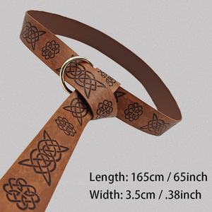 Cinturón Vikingo Renacentista de Cuero para Hombre, Cinturón Medieval, Accesorio de Disfraz de Guerrero para Cosplay - Product Image 2