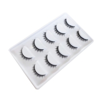 Fournitures de faux cils courts pour cils synthétiques faits main effet vison, pack fournisseur, vente en gros, fibre synthétique, bande russe, végan