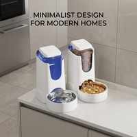 Distributeur automatique de nourriture et d'eau pour animaux de compagnie, portable, pour chats et chiens, design imperméable en plastique, base antidérapante, capacité de 4 L
