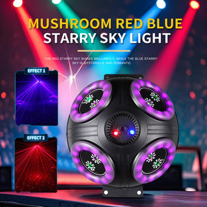 Projecteur <span class=keywords><strong>LED</strong></span> mobile 60W en forme de champignon avec 5 lasers rouges et bleus, projection DMX512, Ra90, en alliage d'aluminium, pour scène professionnelle, DJ, discothèque, fête - Product Image 5