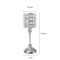 Porte-bougie en cristal or et argent, style européen de luxe, pour mariage, banquet, dîner, décoration de fête à domicile