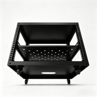 Rack de serveur ouvert à 4 poteaux de 19 pouces, 6U, 520*350*600mm de profondeur, en acier laminé à froid SPCC, mobile