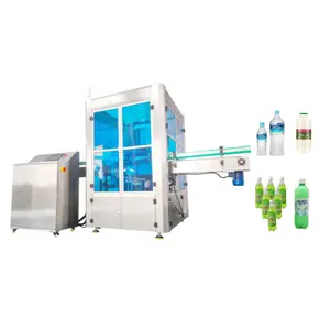 Hot sell rotary automatic water juice carbonated drink pet round square glass bottle bopp opp hot melt glue labeling machine