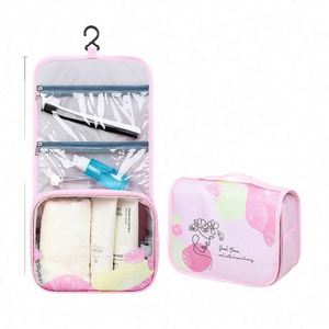 Trousse de Toilette de Voyage Imperméable en PVC et Tissu Oxford avec Fermeture Éclair et Crochet pour la Fête des Pères - Product Image 1