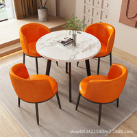Ensemble table et chaises de réception en PU simple pour bureau commercial, zone de détente invités, balcon, petite table