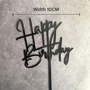 Decoración de <span class=keywords><strong>Fiesta</strong></span> de Cumpleaños en Oferta, Letras de Acrílico Cortadas con Láser Personalizadas con la Frase 'FELIZ CUMPLEAÑOS', Adorno para Pastel - Product Image 6