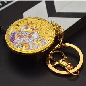 2 Llaveros Metálicos con Monedas Doradas de Anime de Alta Calidad con Diseño Nuevo de Monkey D. Luffy y Portgas D. Ace, como Recuerdo y Regalo Promocional - Product Image 2