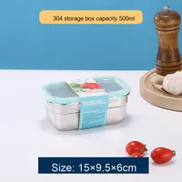 304 grande capacité boîte à lunch réfrigérateur boîte de conservation pour bureau empilable récipient alimentaire avec couvercle Transparent PP
