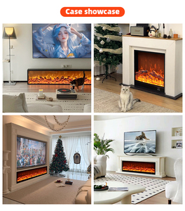 Nouvelle <span class=keywords><strong>cheminée</strong></span> électrique autoportante 2026 ultra-mince à montage mural, 7 couleurs RVB, flamme réaliste avec <span class=keywords><strong>chauffage</strong></span> pour la maison - Product Image 2