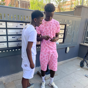 Completo Streetwear con Stampa Sublimatica, Set Due Pezzi Personalizzato, <span class=keywords><strong>Abbigliamento</strong></span> <span class=keywords><strong>Slim</strong></span> <span class=keywords><strong>Fit</strong></span>, Completo Casual da <span class=keywords><strong>Uomo</strong></span> con Pantaloncini e T-shirt, Vendita all'Ingrosso - Product Image 2