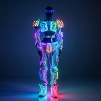 Costume de scène LED programmable avec logo personnalisé, costume de robot lumineux pour boîte de nuit, festival, défilé, spectacle de danse, événement, fête