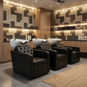Sillón de Lavacabezas BarberPub Ecológico y Contemporáneo para Salón de Belleza y Barbería, con Giro de 360 Grados - Product Image 2
