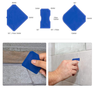 Herramientas de calafateo (cabeza de acero inoxidable), aplicador de boquilla de calafateo, herramienta de acabado de sellador de silicona, raspador de lechada para azulejo - Product Image 6