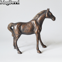 Figurine de cheval en métal gravée et sculptée, durable, pour la décoration intérieure, élégant accent de table, artisanat