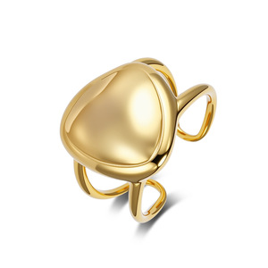 Anillo curvo liso de alta gama estilo francés y único para mujer, diseño exclusivo, elegante y moderno, versátil. - Product Image 5
