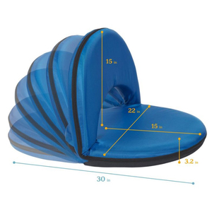 Chaise de sol pliante sans jambes Tatami bas canapé inclinable paresseux rembourré avec coussin pour plage <span class=keywords><strong>Camping</strong></span> chaise de jeu de Style lune - Product Image 2