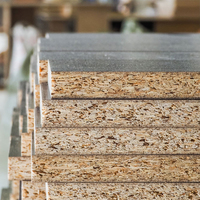 ONSUN Panneau de particules laminé HPL 4x8 avec grain de bois 18mm d'épaisseur Bambou Riz Husk Peuplier Ciment Matériau Utilisation intérieure