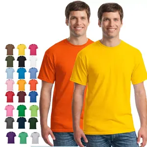 Hochwertiges Kurzarm-T-Shirt Lose T-Shirts mit Rundhals ausschnitt, weich bedrucktes, leeres T-Shirt Übergroßes Herren-Basic-Baumwoll-T-Shirt