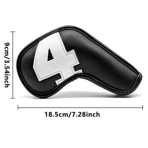 Housses de tête de fer de golf blanches avec col long et en PU noir pour fers 4-9 ASPX, lot de 10 - Product Image 4