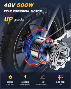 Vélo électrique pliable de ville KOOLUX 48V 23.4Ah en alliage d'aluminium avec pneus larges, moteur de moyeu avant 250W, batterie au lithium, 7 vitesses, longue autonomie - Product Image 5