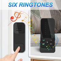 Pas de réseau 2.4G WiFi alimenté par batterie sécurité à domicile sonnette système d'interphone audio bidirectionnel sonnette sans fil téléphone de porte intelligent