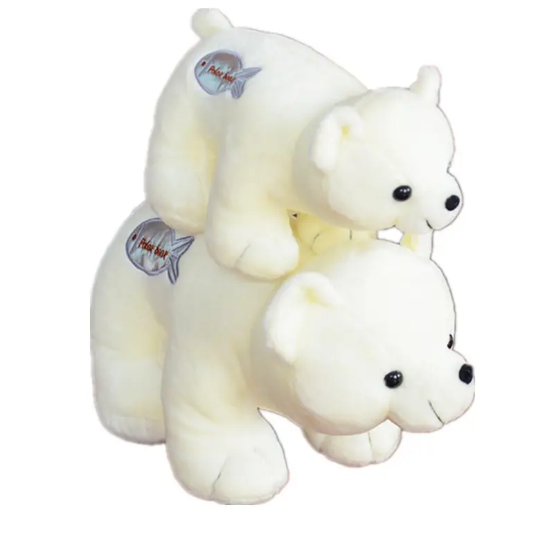 רך צעצועים לתינוקות נטו אדום בפלאש צעצוע בובת דוב קוטב בובת קטן לבן דוב מתנת צעצועים רכים