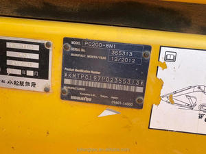 PC200-8 USED Escavadeira Boa Condição Komatsu PC 200 Barato Usado Escavadoras De Segunda Mão Escavadeira Original Japão Komatsu Pc200-8 - Product Image 6