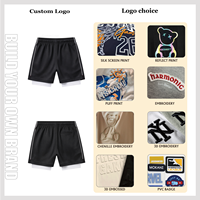 Shorts de basketball respirants en maille de haute qualité avec logo personnalisé pour hommes, imprimés, athlétiques, à séchage rapide, avec doublure de compression