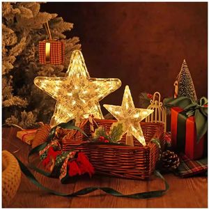 Waterproof LED Bright Stars <b>Christmas</b> Tree Topper Acrylic IP44 <b>Light</b> up Feature <b>Battery</b> Powered - Product Image 4